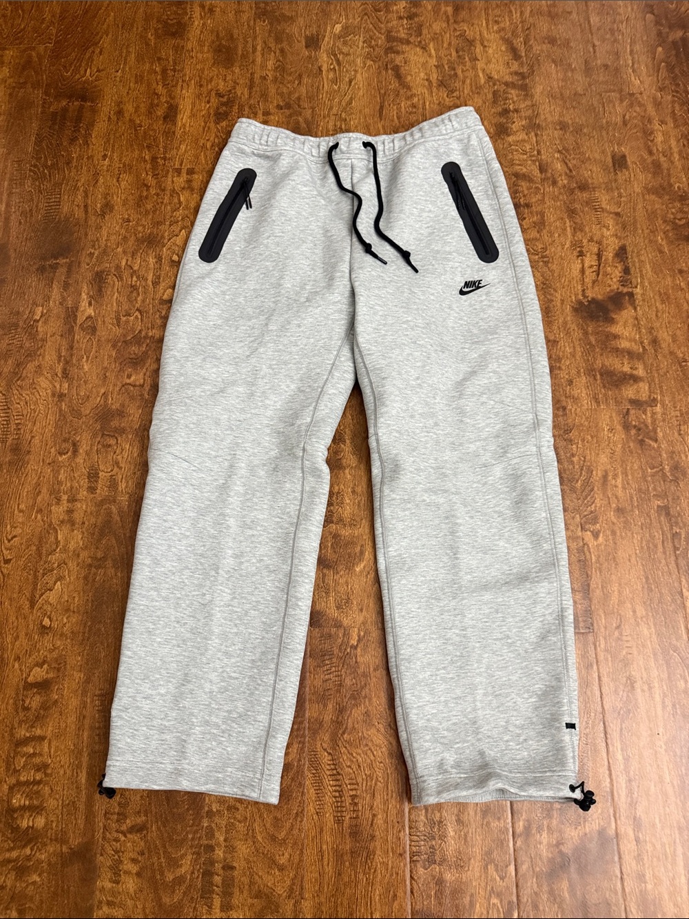 Nike Light Gray Jogger Sweatpants with Black Accents